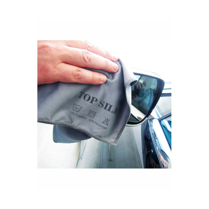 MICROFIBRE TOP SILK 50X70CM GRIS FONCE - Finitech