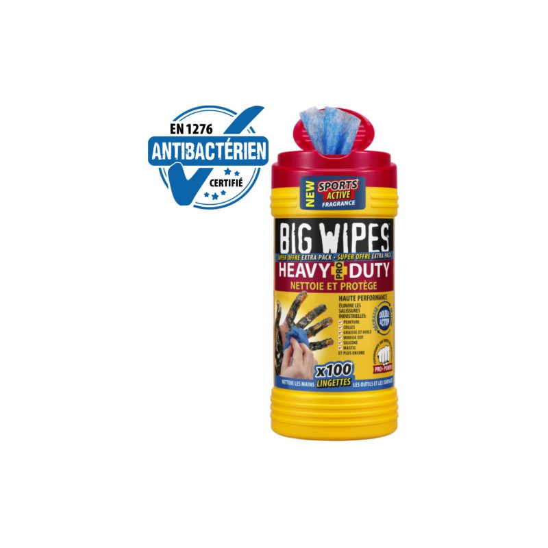 LINGETTES NETTOYANTES BIG WIPES BW2420 23X28CM - Finitech