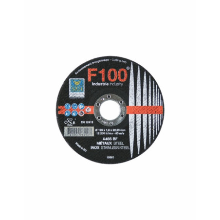 DISQUE TRONCONNAGE F100, ACIER & INOX - Finitech